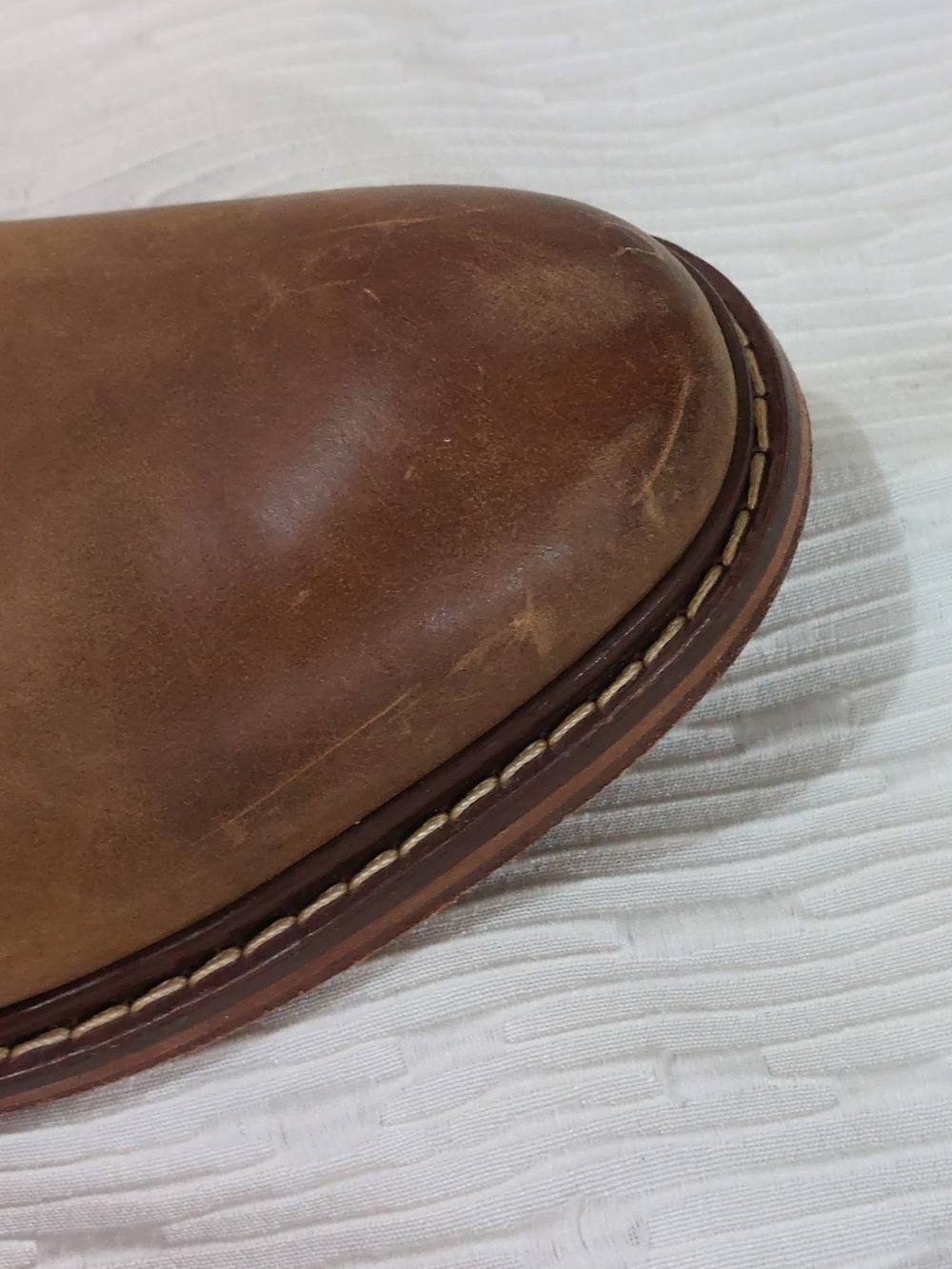 Cole Haan Brown Leather Chukka Boots with Navy Collar Size 9 - Picture 8 of 9